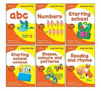 Collins Easy Learning Preschool 6 Books Collection Set Ages 3-5: Ideal for home learning(Abc, Numbers, Starting School, Starting School Workbook, Shapes, Colours and Patterns & Reading and Rhyme)