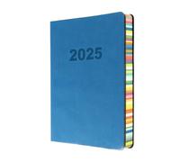 Collins Edge Rainbow 2025 Diary - A5 Day to Page Planner (with Appointments) - Light Blue - (ED151.U57-25) - Daily Planner with Soft Touch Covers and Coloured Page Edges