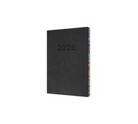 Collins - Edge Rainbow - 2026 12 Month Calendar Year Planner, Week-To-View Diary, A5 Soft Cover - Charcoal (ED153.U96-26)