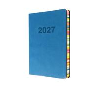 Collins Edge Rainbow Diary Week To View A5 Blue 2027 ED153.U57-27