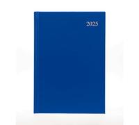 Collins Essential 2025 Business Diary - A4 Day to a Page Planner with Leathergrain Hardback Cover - Blue - ESSA41.60-25