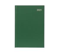 Collins Essential 2025 Business Diary - A4 Day to a Page Planner with Leathergrain Hardback Cover - Green - ESSA41.52-25