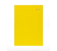 Collins Essential 2025 Business Diary - A4 Day to a Page Planner with Leathergrain Hardback Cover - Yellow - ESSA41.45-25