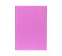 Collins Essential 2025 Business Diary - A4 Week to View Planner with Leathergrain Hardback Cover - Pink - ESSA43.50-25