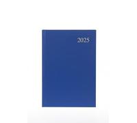 Collins Essential 2025 Business Diary - A5 Week to View Planner with Leathergrain Hardback Cover - Blue - ESSA53.60-25