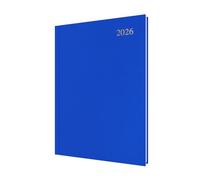 Collins - Essential - 2026 12 Month Calendar Year Planner, Day-To-Page Diary, A4 Hard Cover - Blue (ESSA41.60-26)