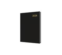 Collins - Essential - 2026 12 Month Calendar Year Planner, Day-To-Page Diary, A5 Hard Cover - Black (ESSA51.99-26)