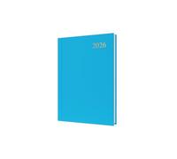 Collins - Essential - 2026 12 Month Calendar Year Planner, Day-To-Page Diary, A5 Hard Cover - Light Blue (ESSA51.57-26)