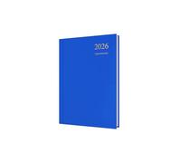 Collins - Essential - 2026 12 Month Calendar Year Planner, Day-To-Page with 1/2 Hourly Appointments Diary, A5 Hard Cover - Blue (ESSA51A.60-26)