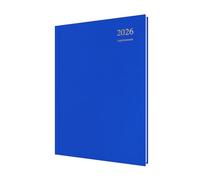 Collins - Essential - 2026 12 Month Calendar Year Planner, Day-To-Page with 1/2 Hourly Appointments Diary, A4 Hard Cover - Blue (ESSA41A.60-26)
