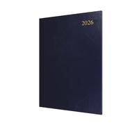 Collins - Essential - 2026 12 Month Calendar Year Planner, Week-To-View Diary, A4 Hard Cover - Dark Blue (ESSA43.65-26)