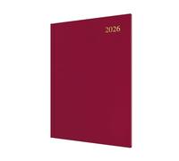 Collins - Essential - 2026 12 Month Calendar Year Planner, Week-To-View Diary, A4 Hard Cover - Maroon (ESSA43.78-26)