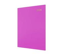 Collins - Essential - 2026 12 Month Calendar Year Planner, Week-To-View Diary, A4 Hard Cover - Pink (ESSA43.50-26)