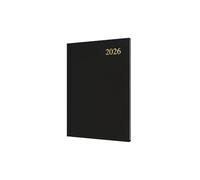 Collins - Essential - 2026 12 Month Calendar Year Planner, Week-To-View Diary, A5 Hard Cover - Black (ESSA53.99-26)