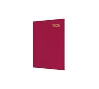 Collins - Essential - 2026 12 Month Calendar Year Planner, Week-To-View Diary, A5 Hard Cover - Maroon (ESSA53.78-26)