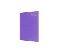 Collins - Essential - 2026 12 Month Calendar Year Planner, Week-To-View Diary, A5 Hard Cover - Purple (ESSA53.55-26)