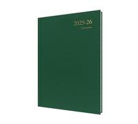 Collins 'Essentials' 12 Month Mid/Academic Year Planner, July 2025-July 2026 Day-to-Page Appointments Diary, A4 Hard Cover, Green