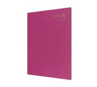 Collins 'Essentials' 12 Month Mid/Academic Year Planner, July 2025-July 2026 Week-to-View Appointments Diary, A4 Hard Cover, Deep Pink
