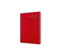 Collins 'Essentials' 12 Month Mid/Academic Year Planner, July 2025-July 2026 Day-to-Page Appointments Diary, A5 Hard Cover, Red