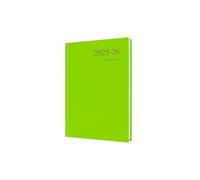 Collins 'Essentials' 12 Month Mid/Academic Year Planner, July 2025-July 2026 Day-to-Page Appointments Diary, A5 Hard Cover, Lime