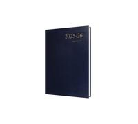 Collins 'Essentials' 12 Month Mid/Academic Year Planner, July 2025-July 2026 Day-to-Page Appointments Diary, A5 Hard Cover, Dark Blue
