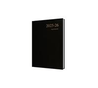 Collins 'Essentials' 12 Month Mid/Academic Year Planner, July 2025-July 2026 - ESSA51M.99-2526 - Day-to-Page Appointments Diary, A5 Hard Cover, Black