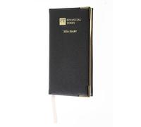 Collins Financial Times Diaries 2024 - Leather Pocket Weekly Diary - Black - Week to View Complete Business Planner