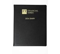 Collins Financial Times Diaries 2024 - Leather Weekly Desk Diary - Black - Week to View Complete Business Planner
