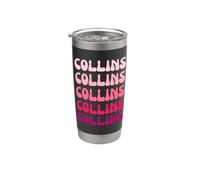 Collins First Name Minimalist Design Stainless Steel Insulated Tumbler