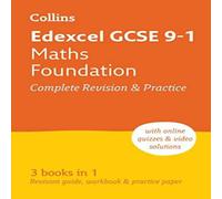 Collins GCSE Edexcel GCSE 9-1 Maths Foundation All-in-One Complete Revision & Practice Paperback Book Collins GCSE Multicolor