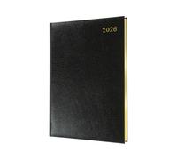 Collins - Management - Quarto 2026 12 Month Calendar Year Planner, Week-To-View with Appointments Diary - Black (QB7.99-25)