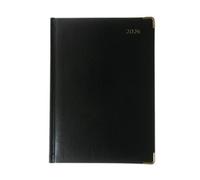 Collins - Classic - Manager 2026 12 Month Calendar Year Planner, Day-To-Page with Appointments Diary - Black (1200V.99-26)