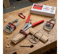Collins Miter Spring Pliers With 8 Spring Miter Woodworking Joint Clamps Set