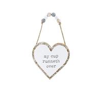 Collins Painting Rustic Heart Shaped Sign (My Cup Runneth Over)