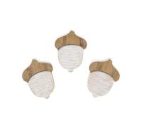 Collins Painting Weathered White Washed Wooden Acorns - Set of 3 - Wooden Tabletop Fall Signs - Rustic Fall Home Décor for Autumn