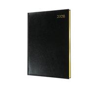 Collins - Management - Quarto 2026 12 Month Calendar Year Planner, Week-To-View with Appointments Diary - Black (QB7.99-25)