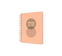 Collins 'Scandi' 12 Month Planner, August 2025-August 2026 Day-to-Page Diary, A5 Hard Cover, Peach