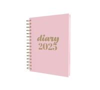 Collins Scandi 2025 Diary - A5 Day to Page Journal with Appointments - Pink - (E-PW51.50-25) - Daily Planner with Hardback Wiro-Bound Covers and Recycled Paper
