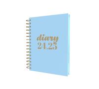 Collins Scandi Mid Year Diary Planner A5 Day To Page Academic Year 2024-25 - Blue - Daily Mid Year Journal for Students, Teachers on Recyled Paper - E-PW51M.57-2425 - August 2024 to August 2025