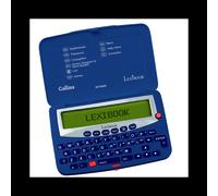 LEXIBOOK, The Collins, 13th Edition-Electronic Pocket Spellchecker, Thesaurus, Crossword, Conjugation, Anagram Solver, Words Games, with Battery, English, Blue/White, DC753EN