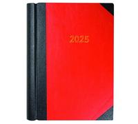 Collins Standard Desk 2025 Diary for Professionals - A4 Two Pages to a Day Business Diary - Red - (42.15-25) - Premium Business Planner with Hardback Leathergrain Covers