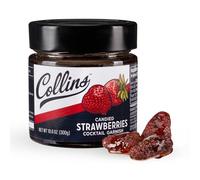 Collins Strawberries in Syrup, Cocktail Garnish for Daiquiris, Sours, Champagne, Desserts and Baked Goods, Garnishing Syrups, Home Bar Accessories, Party Essentials, 10.6 oz, Set of 1