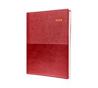 Collins Valour 2025 Planner - A5 Day to a Page Diary (with Appointments) - Red - (VAL251.15-25) - Professional Daily Planner with Duo-Textured PU Leather Covers