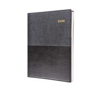 Collins - Valour - 2026 12 Month Calendar Year Planner, Day-To-Page with Hourly Appointments Diary, A5 - Black (VAL251.99-26)