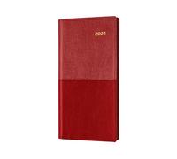 Collins - Valour - Slim 2026 12 Month Calendar Year Planner, Week-To-View Diary, Pocket - Red (VAL2SP3.15-26)