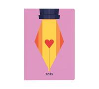 Collins Week To View Diary Peace Love Heart Design A5 E-PLU153.FP-25