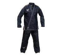 Collision Professional Heavy Duty Brazilian Jiu Jitsu Kimono Suit, 100% Cotton BJJ Gi Kimono for Men Includes Pants, Pearl Weave Cotton 350G White/Black/Blue 5’0” to 6’8” (Black, A5)