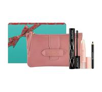 Collistar Flawless Mascara Gift Set with Twist Balmy Gloss Mini Eye Pencil and Clutch Bag, Cosmetic Makeup Kit