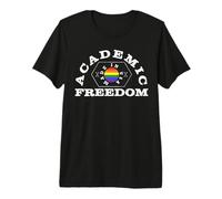 Colllege Style Academic Freedom with Pride Rainbow Premium T-Shirt