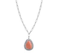 Colloca Orange Spiny Oyster Necklace for Women, Orange Pendant Paperclip Chain Necklace, Western Bohemian boho Jewelry, Gift box Included
